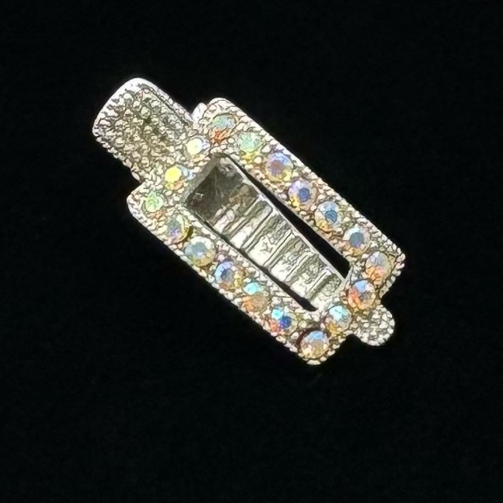 VINTAGE Aurora Borealis Crystal Hair Clip